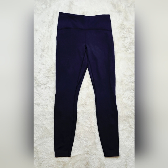 Lululemon Fast as Fleece Tight 28” Size 8 Midnight Navy Legging Active Run Lined - Picture 3 of 16